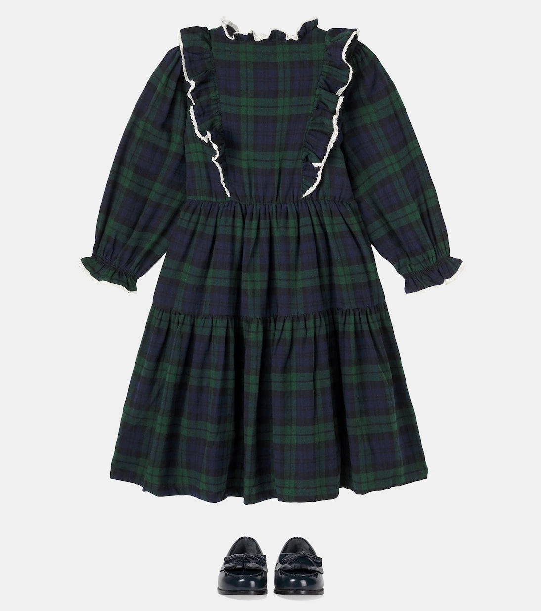 C'era Una Volta - Bella checked ruffled cotton dress