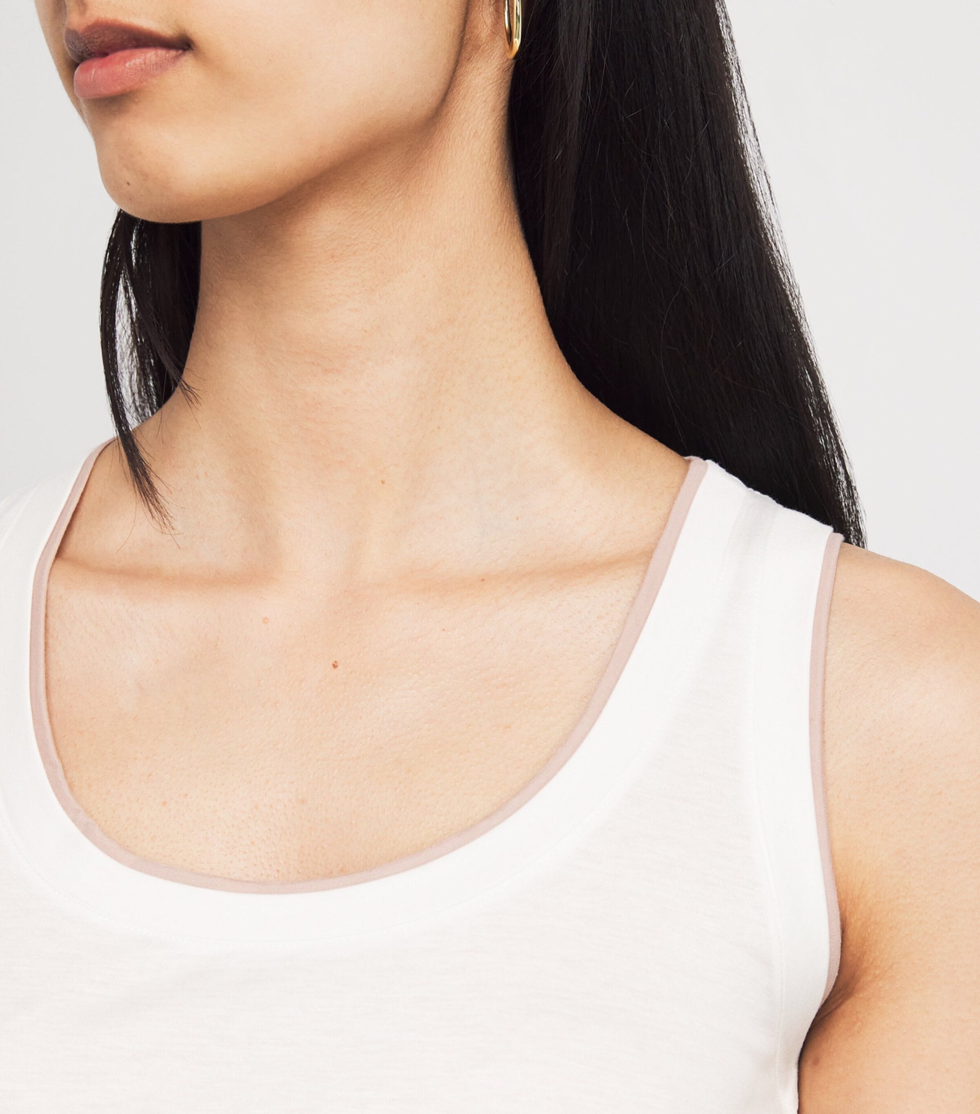 Cotton Tank Top BIANCO, ROSA