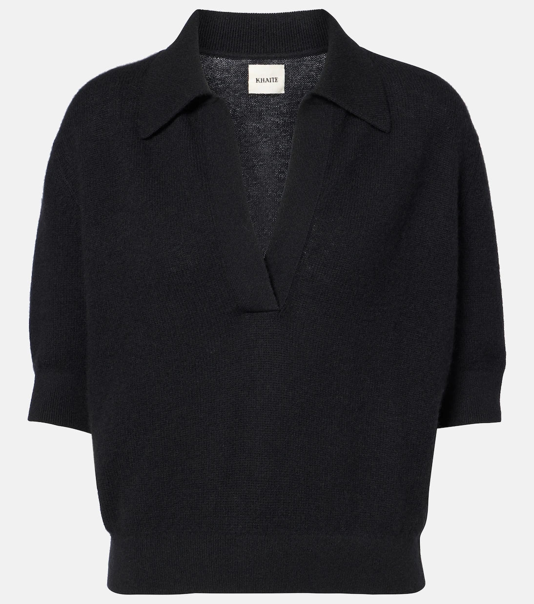 Khaite - Shrunked Jo cashmere-blend polo sweater