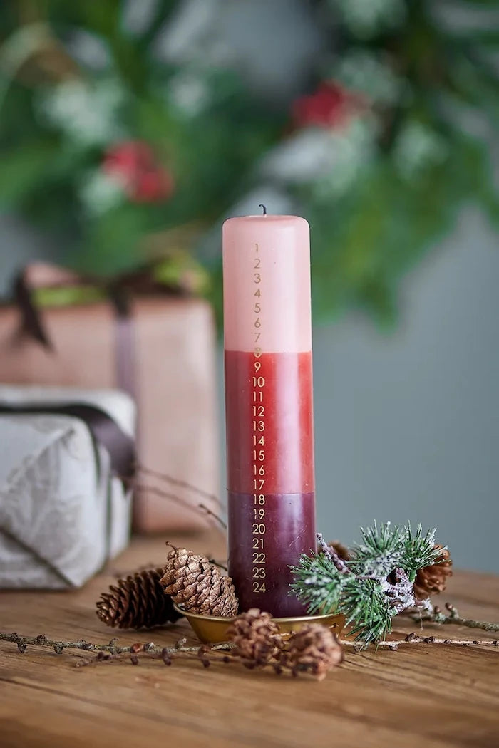 Адвентна свещ Bloomingville Dip Dye Candle 5 x 25 cm