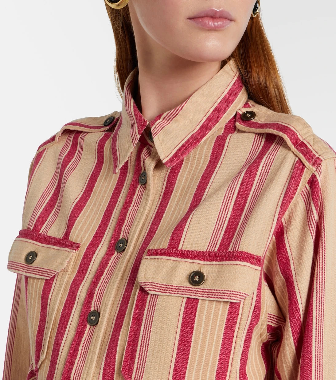 Marant Etoile - Gelva striped cotton shirt