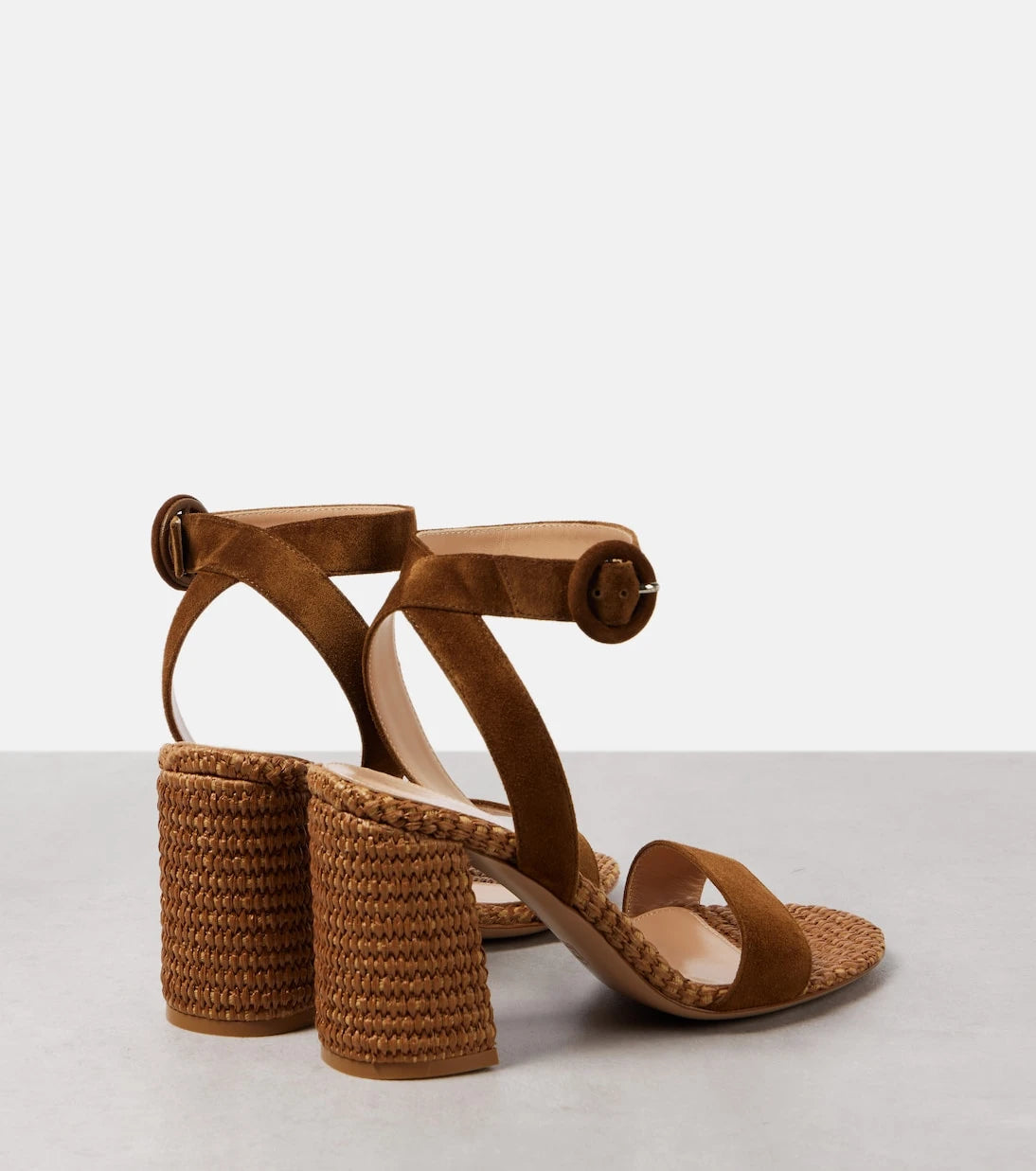 Gianvito Rossi - Sue 85 suede-trimmed sandals