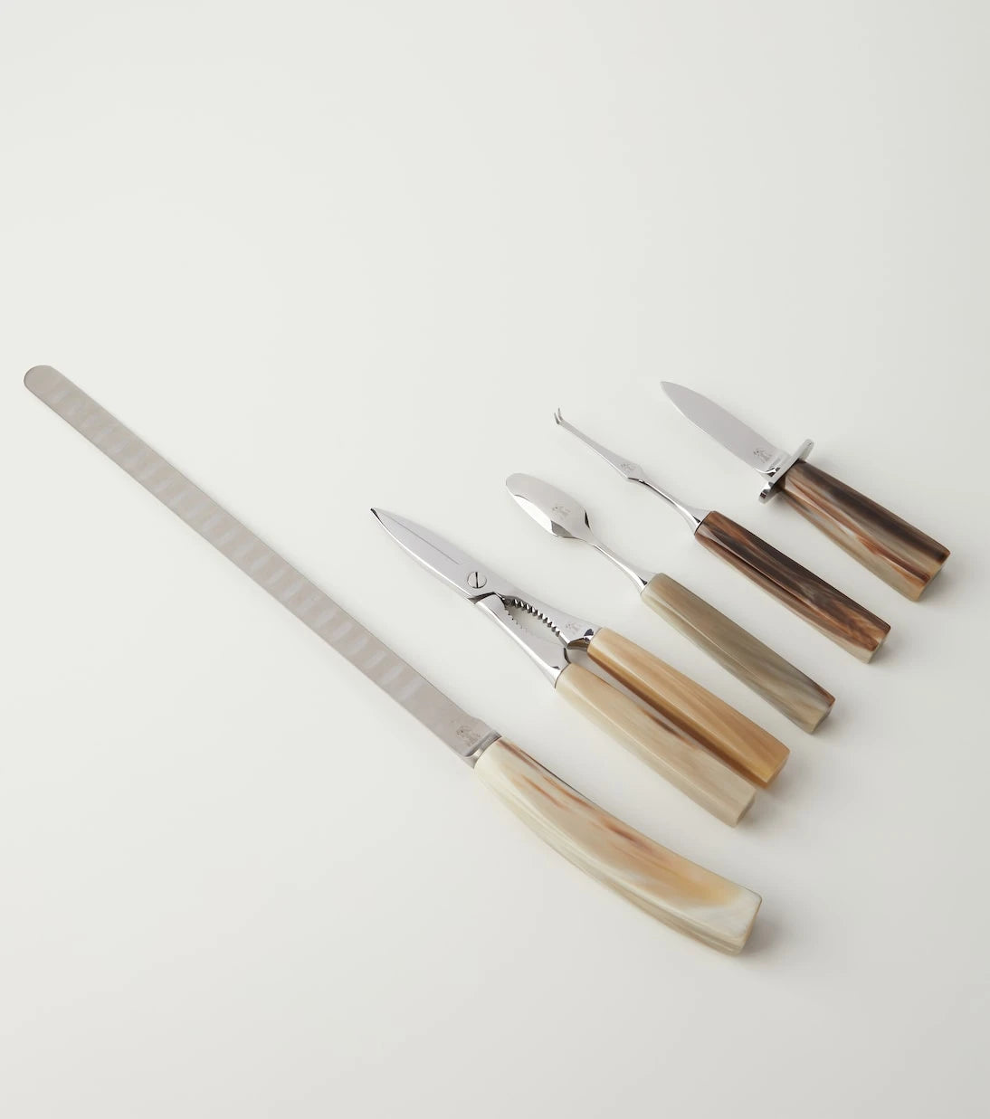 Brunello Cucinelli - Horn and stainless steel cutlery set