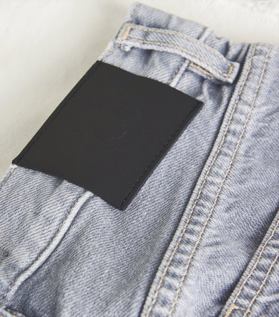 Maje Black Tie-Dye Denim Shorts