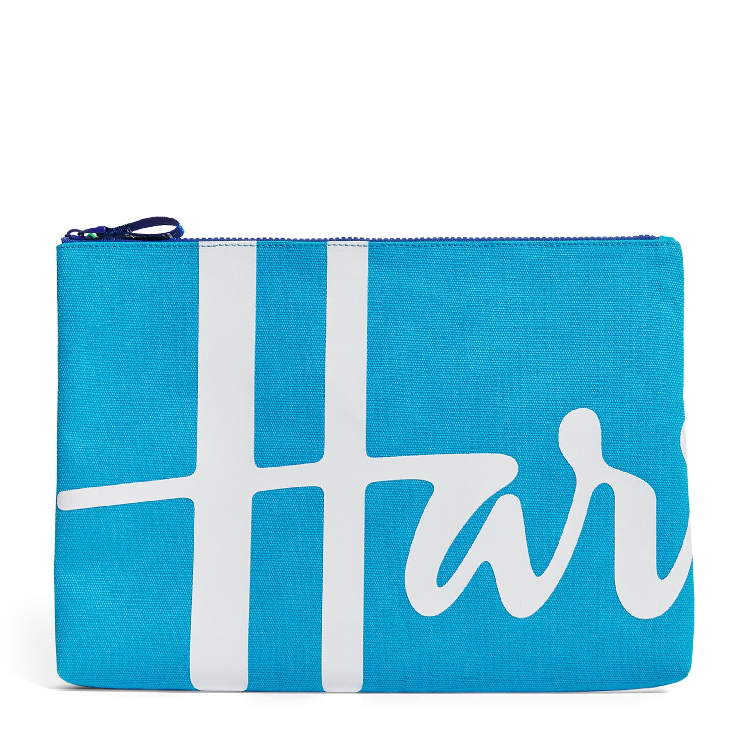 Blue Large Cotton Logo Pouch