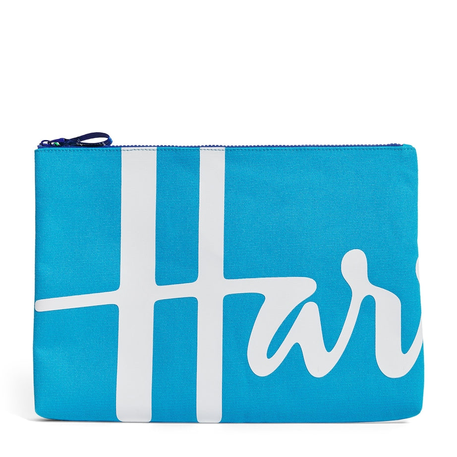 Blue Large Cotton Logo Pouch