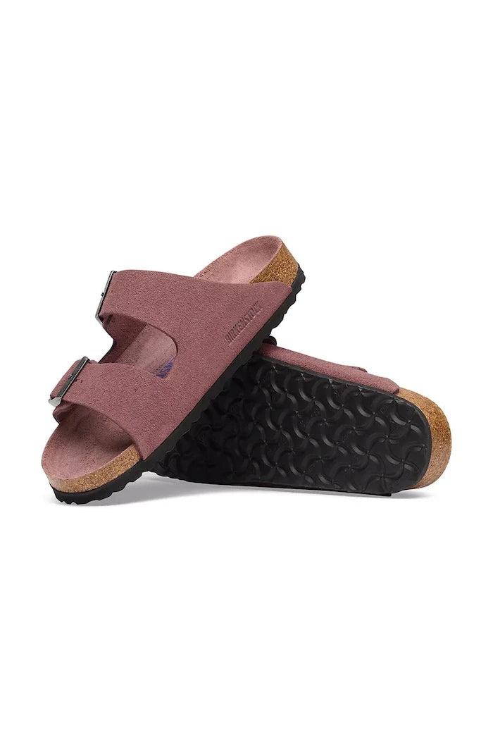 Birkenstock чехли от велур Arizona Soft Footbed Suede Leather