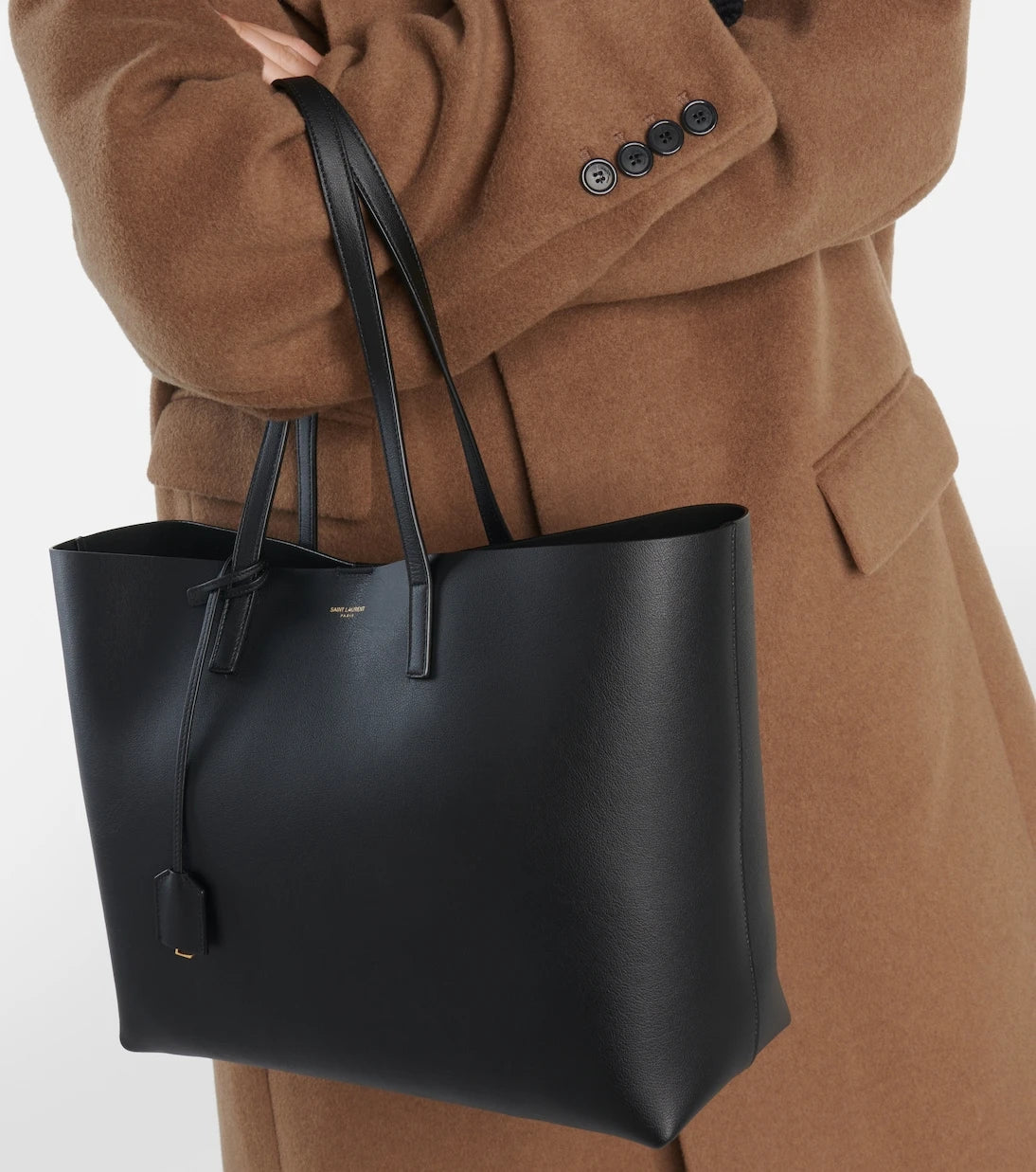 Saint Laurent - Shopping E/W leather tote bag