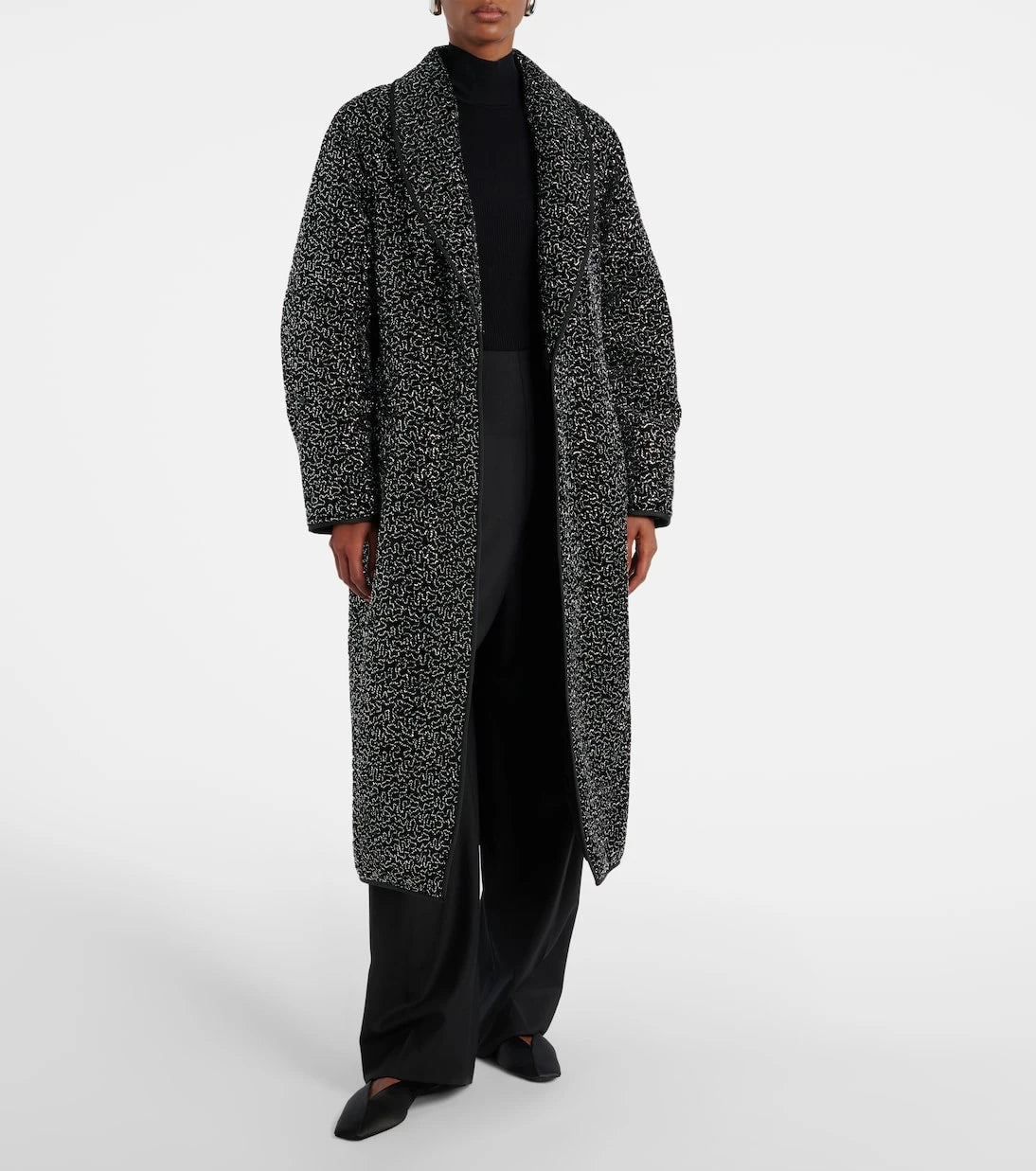 Jacques Wei - Embellished shearling-trimmed coat