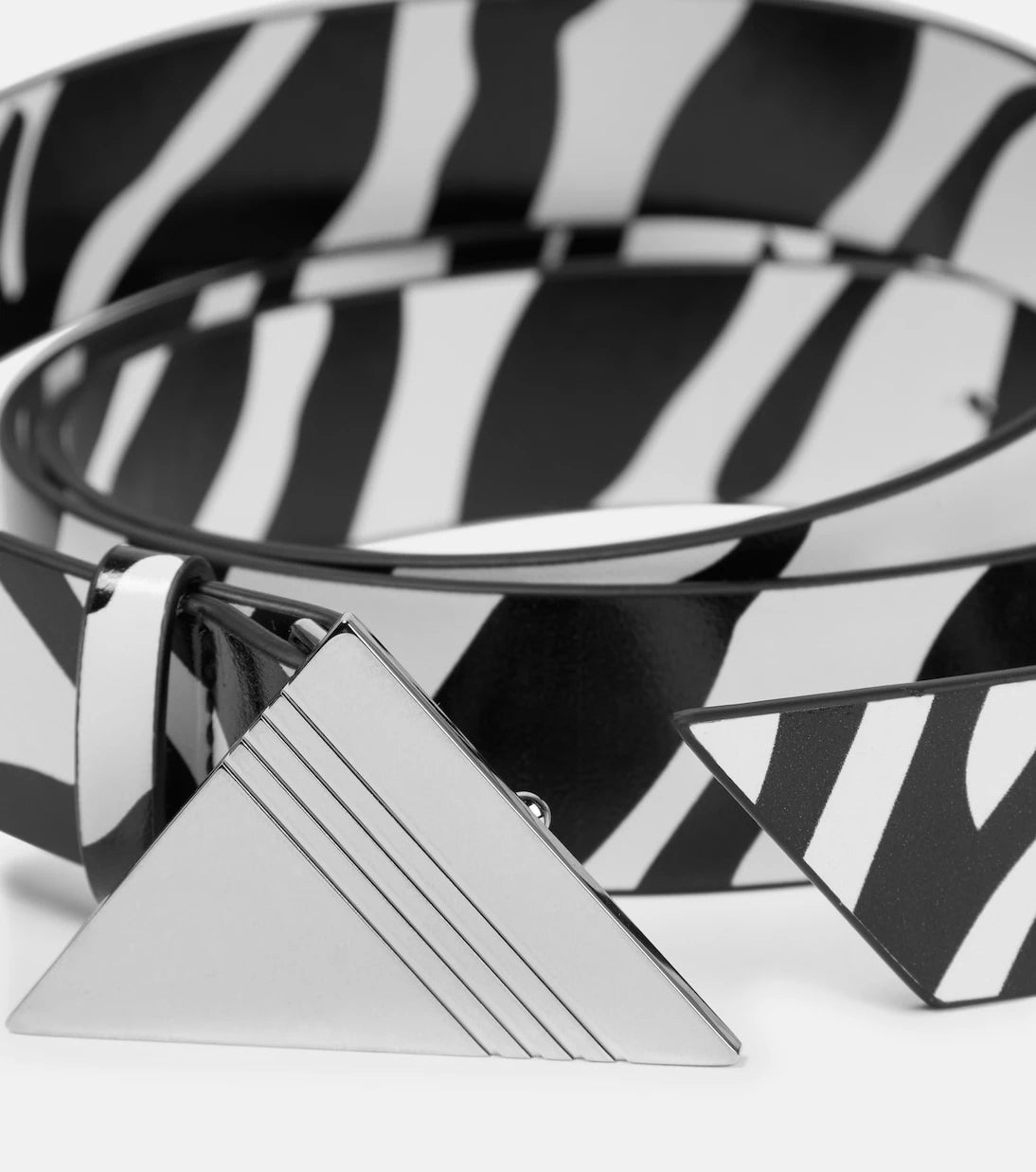 The Attico - Animal-printed leather belt