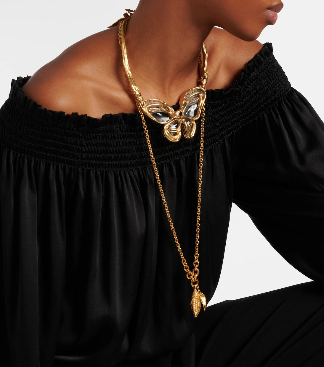 Chloé - Faux pearl-embellished chain necklace