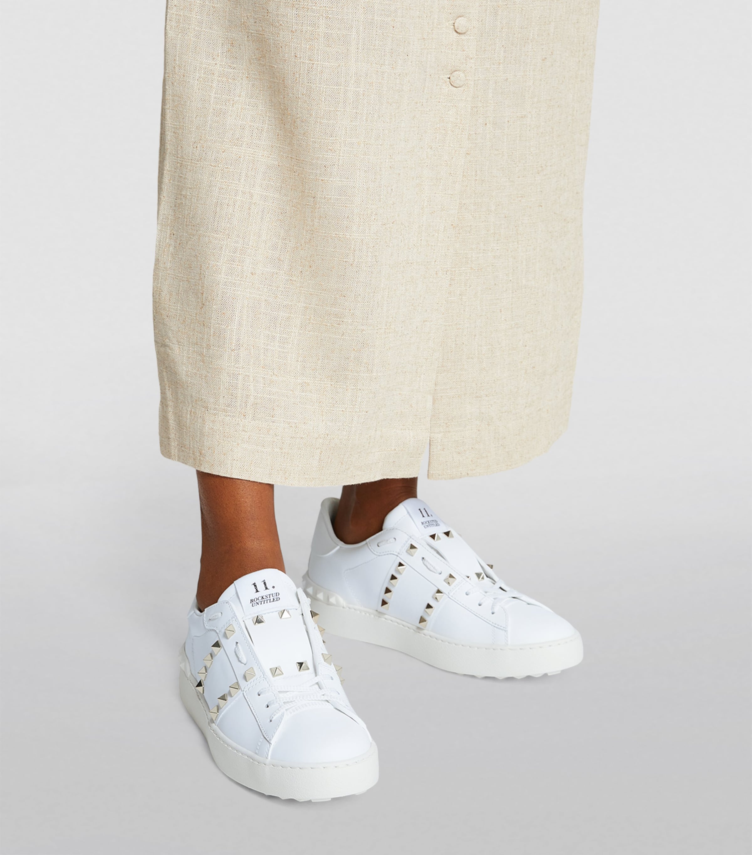 Valentino Garavani White Valentino Garavani Rockstud Untitled Sneakers