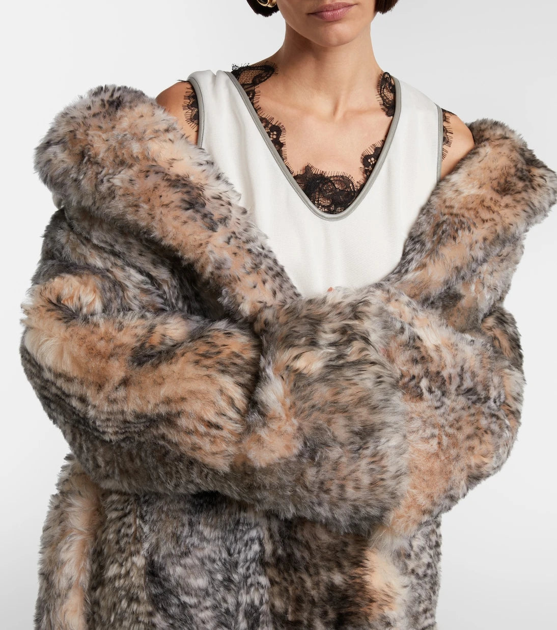Jacques Wei - Shearling wrap coat