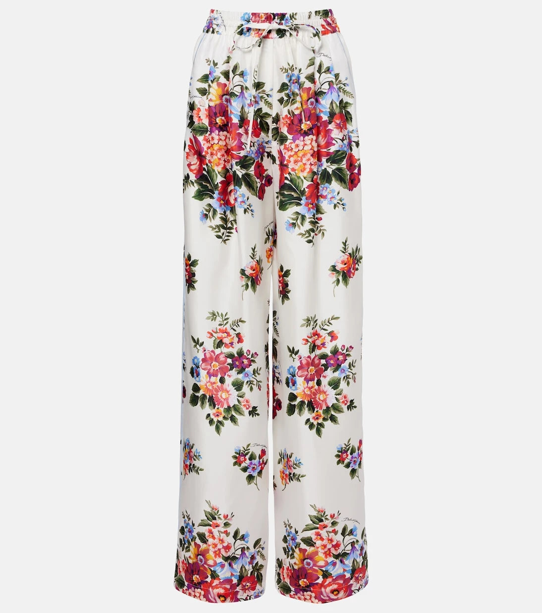 Dolce&Gabbana - Floral silk wide-leg pants