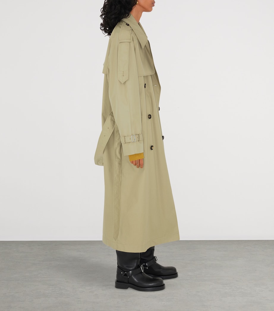 Burberry Beige Cotton Long Castleford Trench Coat