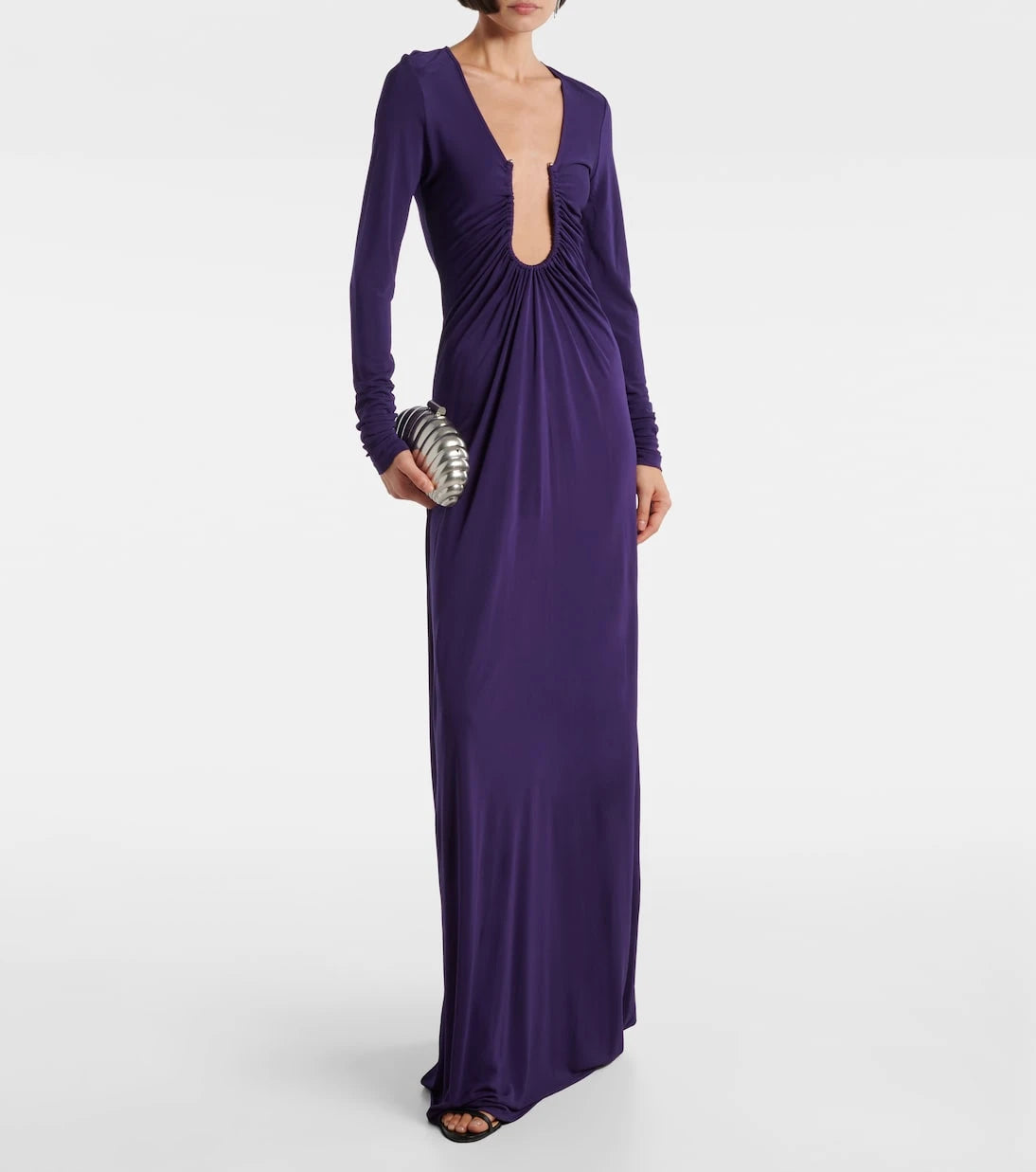 Christopher Esber - Arced Palm cutout gathered gown
