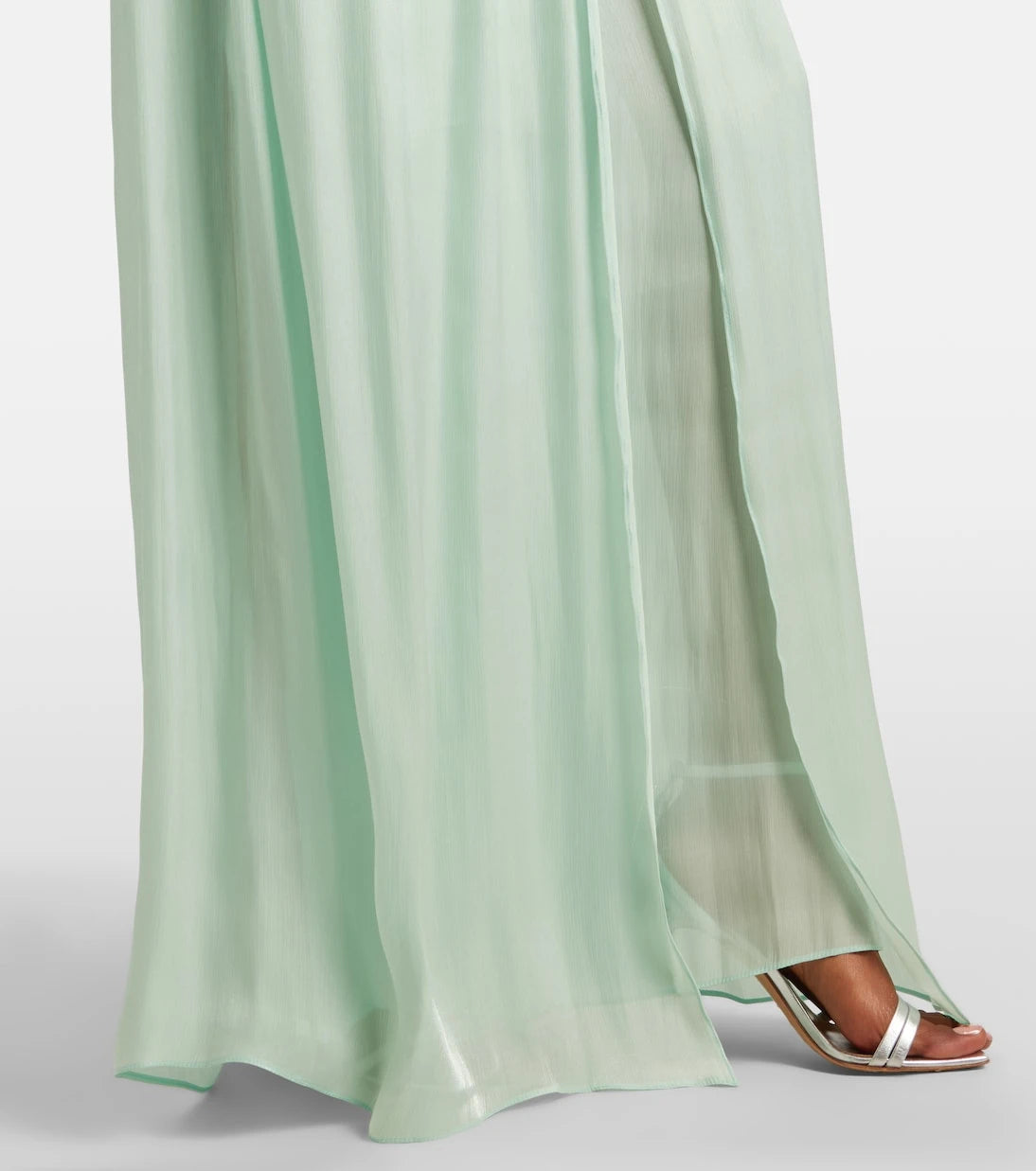 Costarellos - Ruffled georgette gown