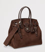 Brown Suede Soft Ricky 33 Top-Handle Bag