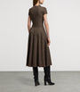Ralph Lauren Collection Brown Wool Tick-Weave Margaret Midi Dress