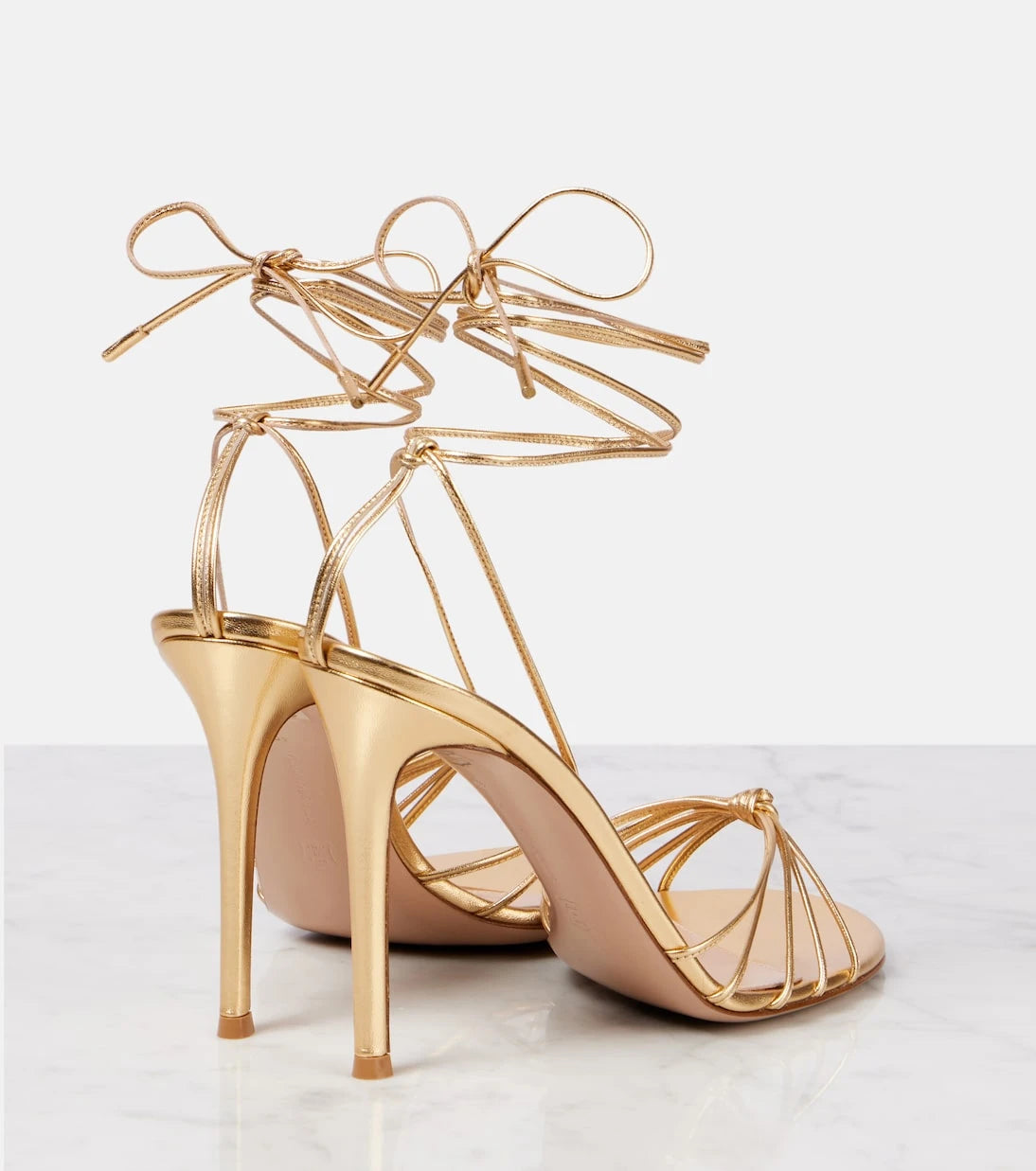 Gianvito Rossi - 105 metallic leather sandals