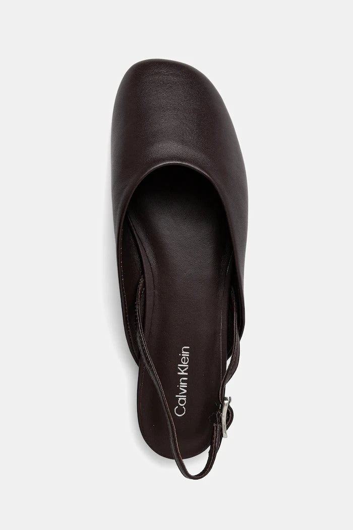 Calvin Klein OBLIQUE BALLERINA SLINGBACK LTH Deri Balerin Ayakkabı
