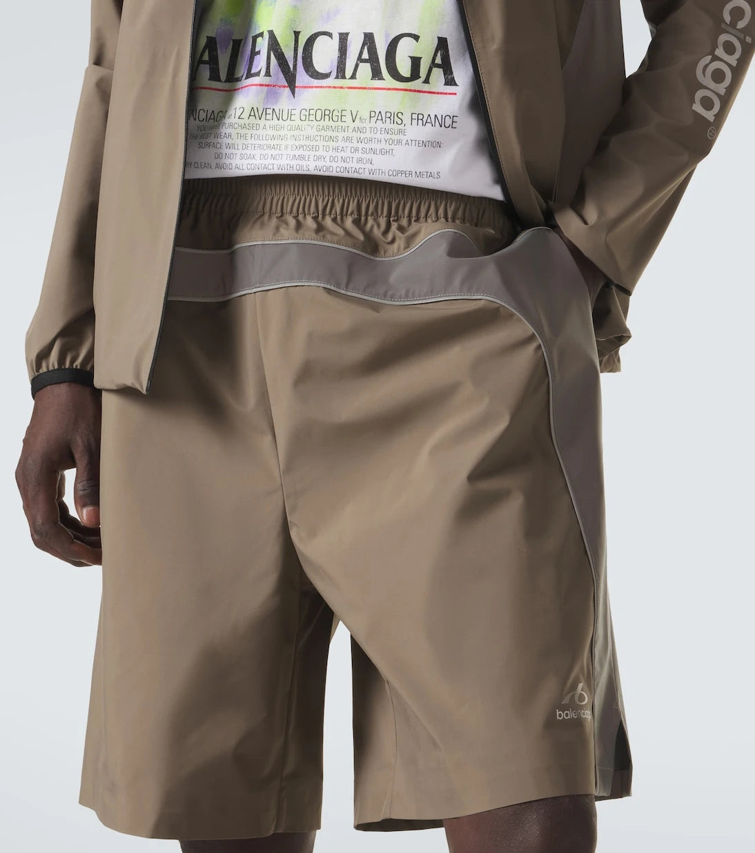 Balenciaga - Colorblocked technical shorts