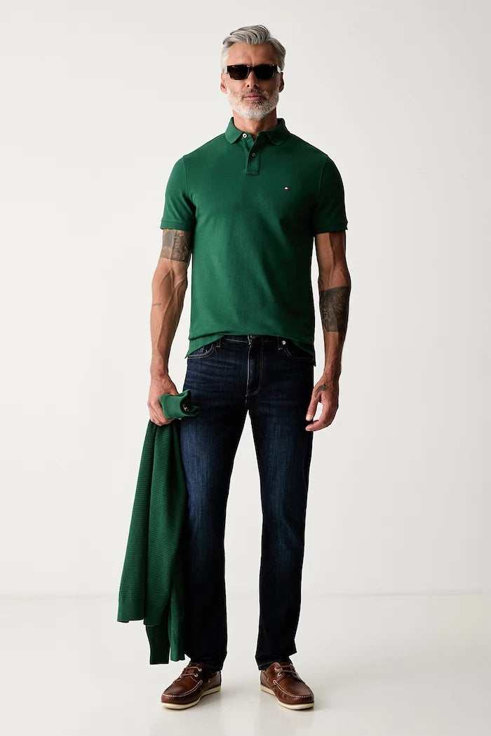 Tommy Hilfiger erkek pamuk elastan polo yaka tişört