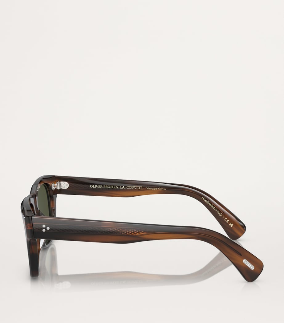 Oliver Peoples Brown Acetate Birell Sun Sunglasses