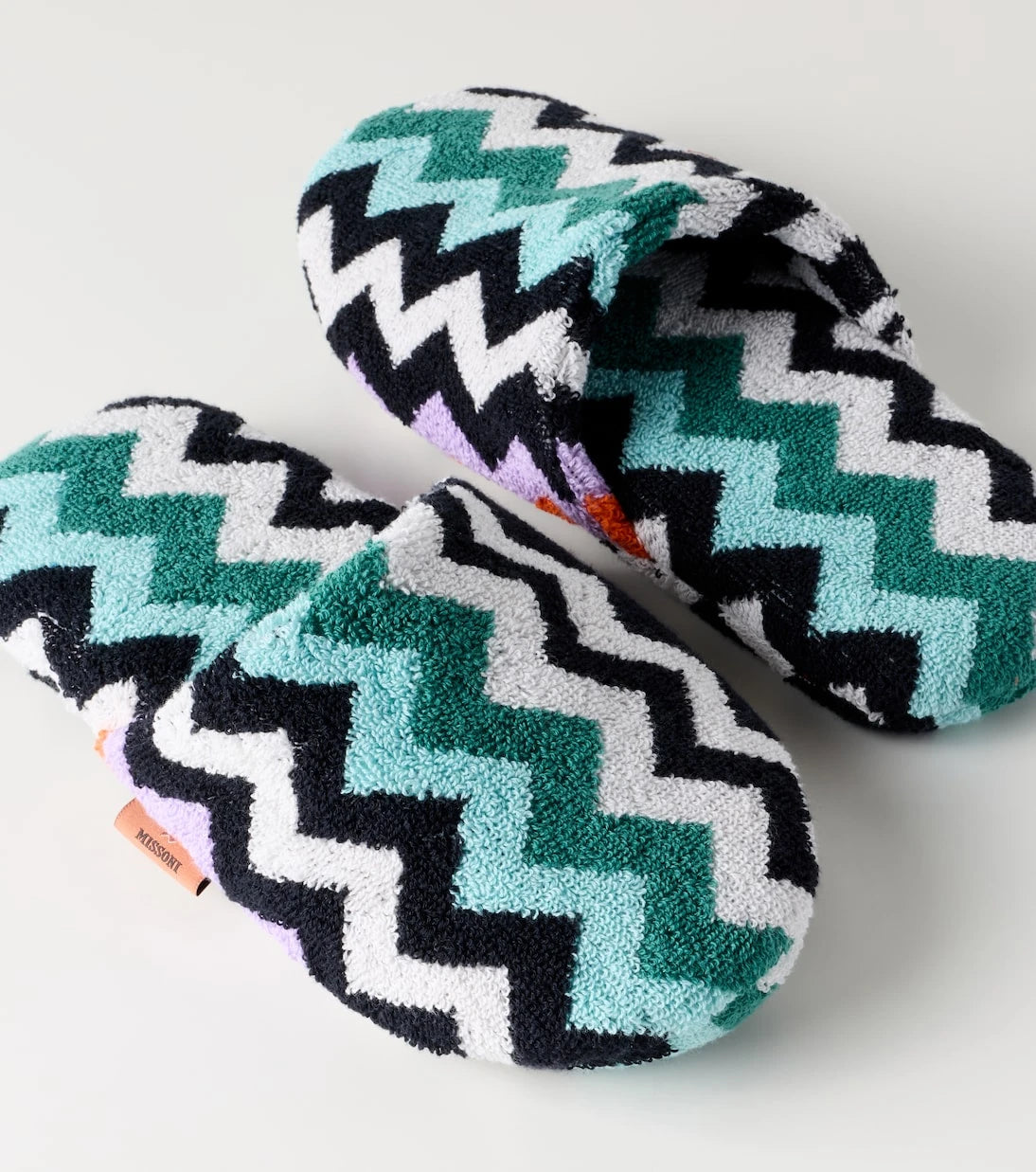 Missoni - أفضل شبشب من القطن تيري بنقشة متعرجة