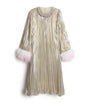 Metallic Feather-Trimmed Chiffon Dress (5-12 Years)