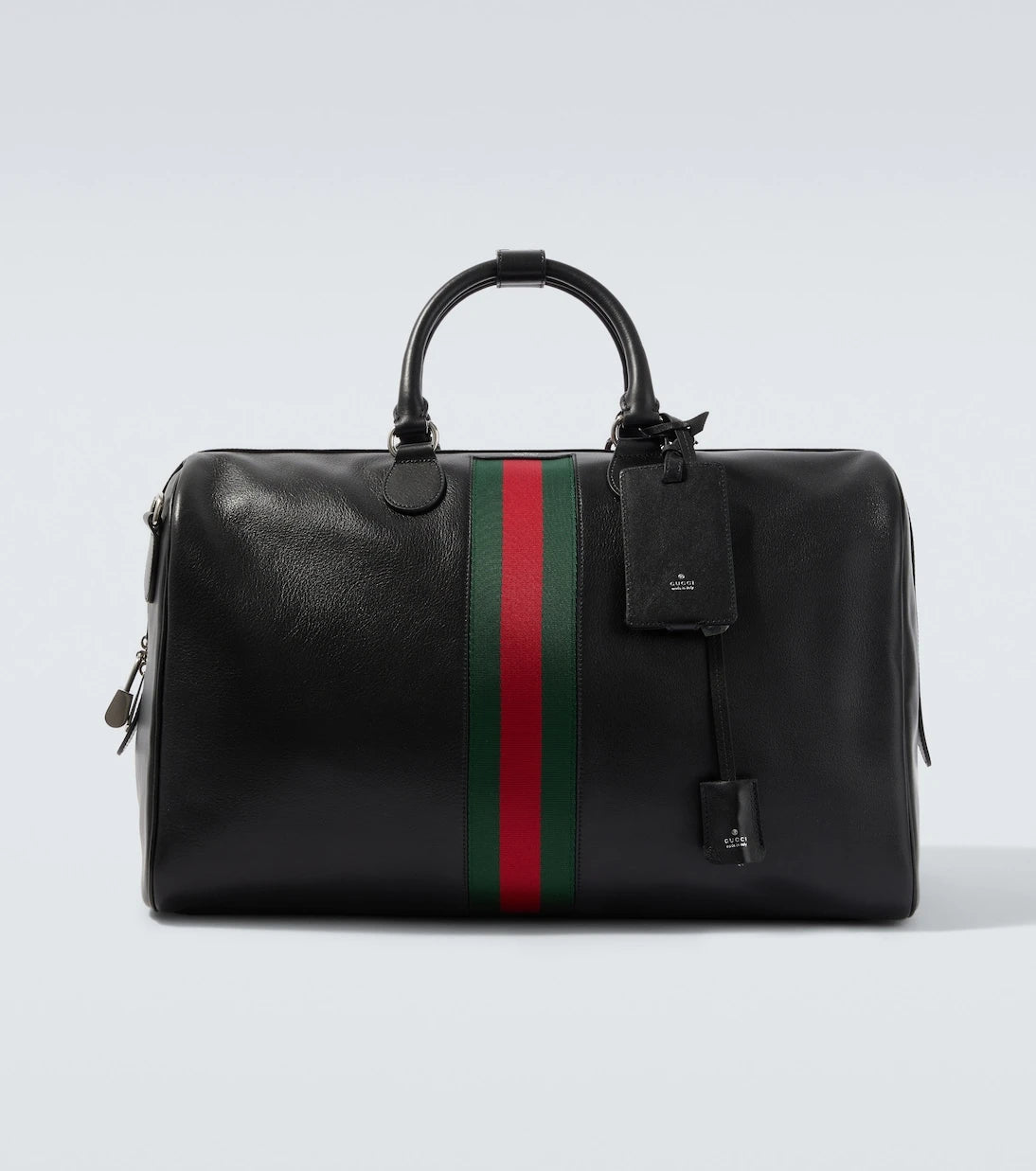 Gucci - Web Trademark Medium leather duffel bag