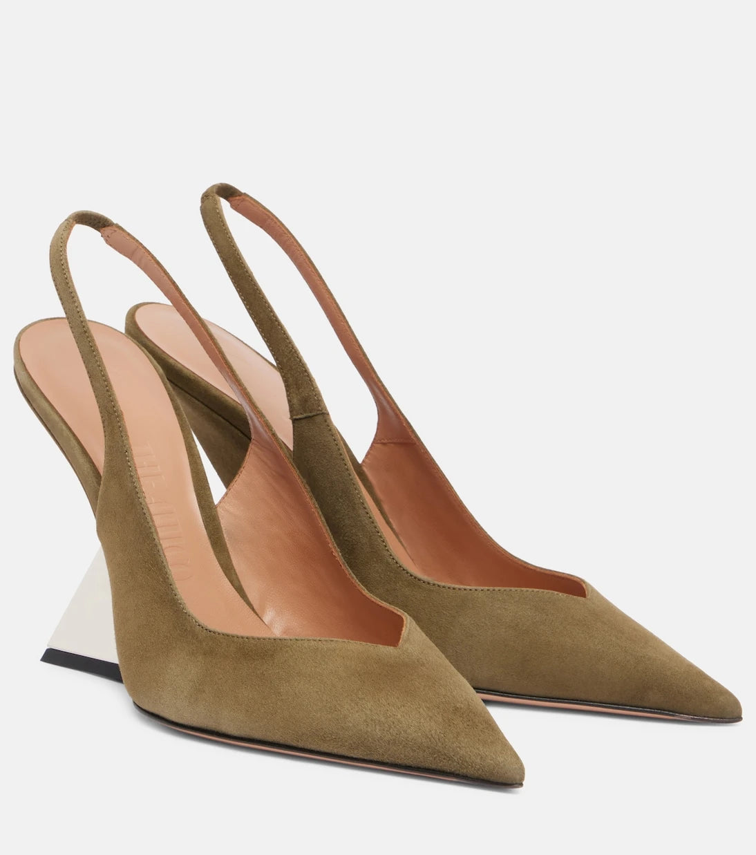 The Attico - Cheope 105 suede slingback pumps
