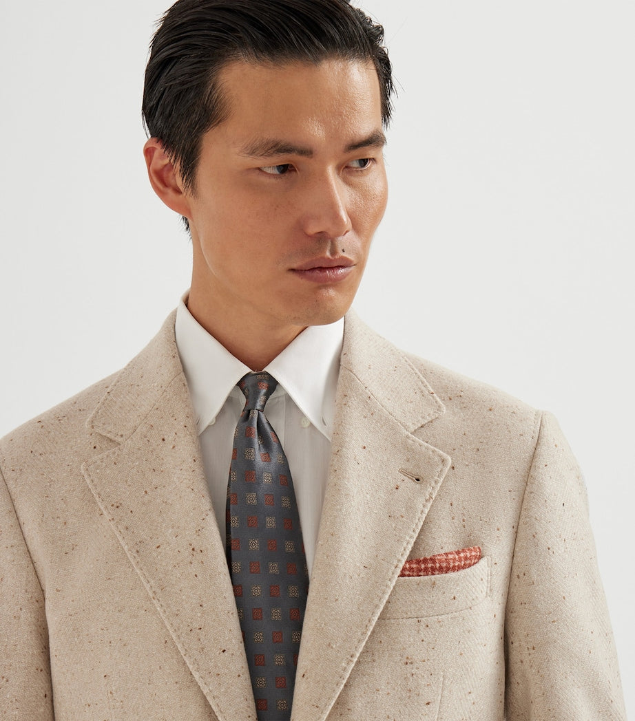 Brunello Cucinelli Silk Square Pattern Tie