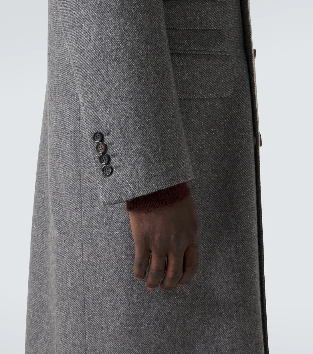 Canali - Double-breasted wool and silk coat