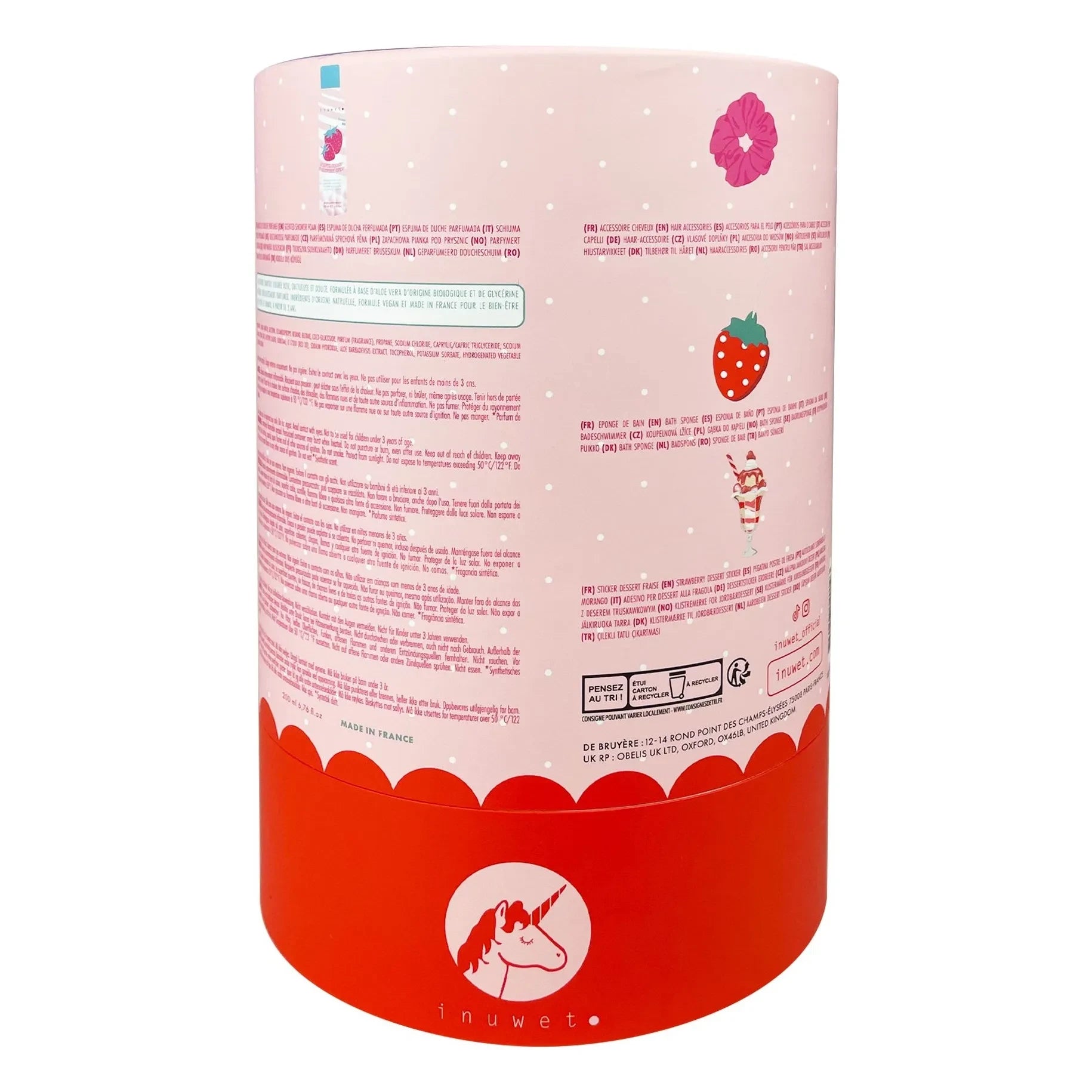 Inuwet - Fun bath box Strawberry