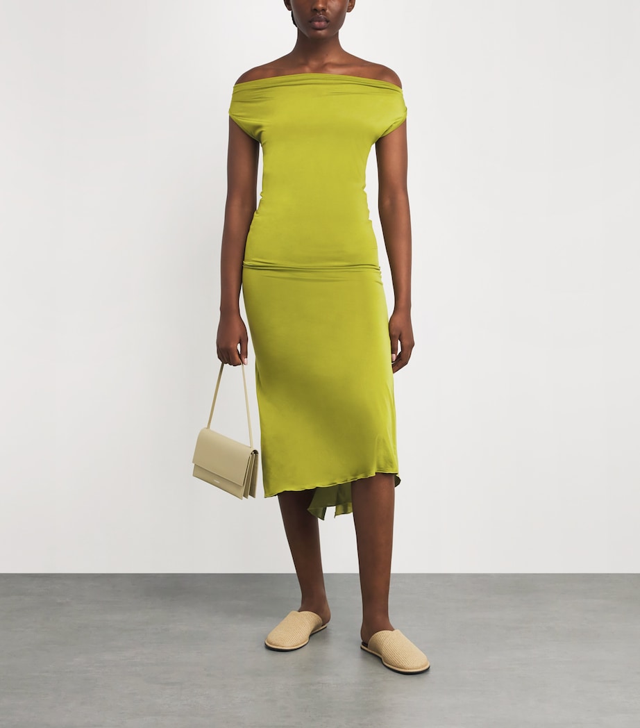 Nadine Mos Green Jersey Draped Top