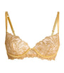 Embroidered Liora Plunge Bra Gold