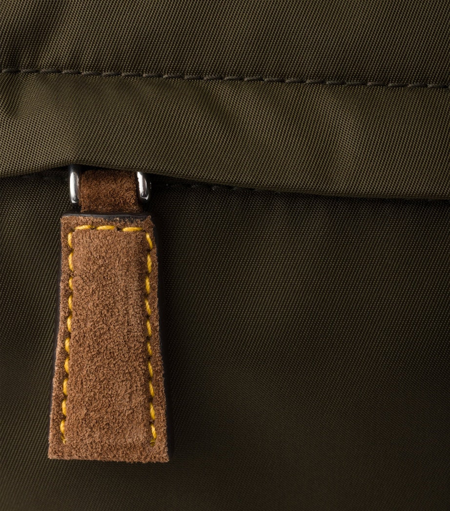 Prada Medium Leather and Re-Nylon Messenger Bag