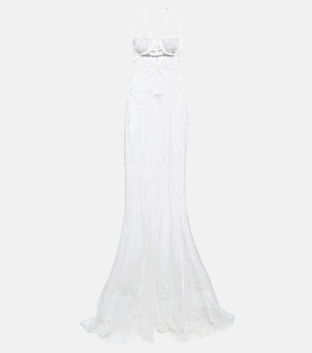 Nensi Dojaka - Bridal halterneck lace gown