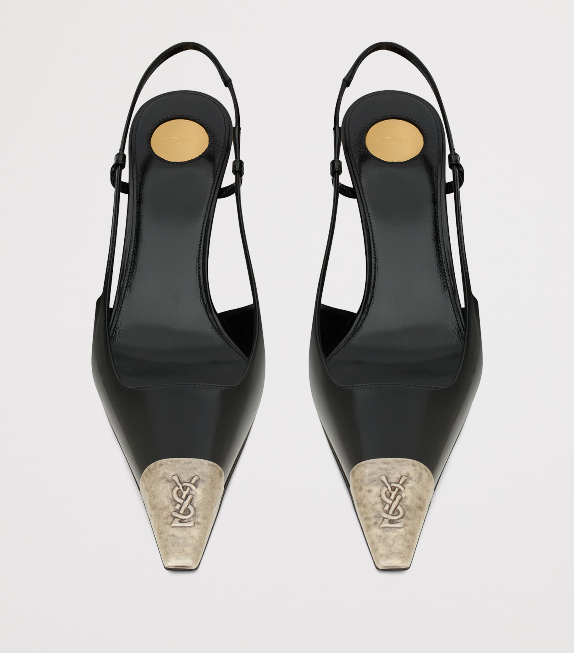 Saint Laurent Leather Jeanne Slingback Pumps 75