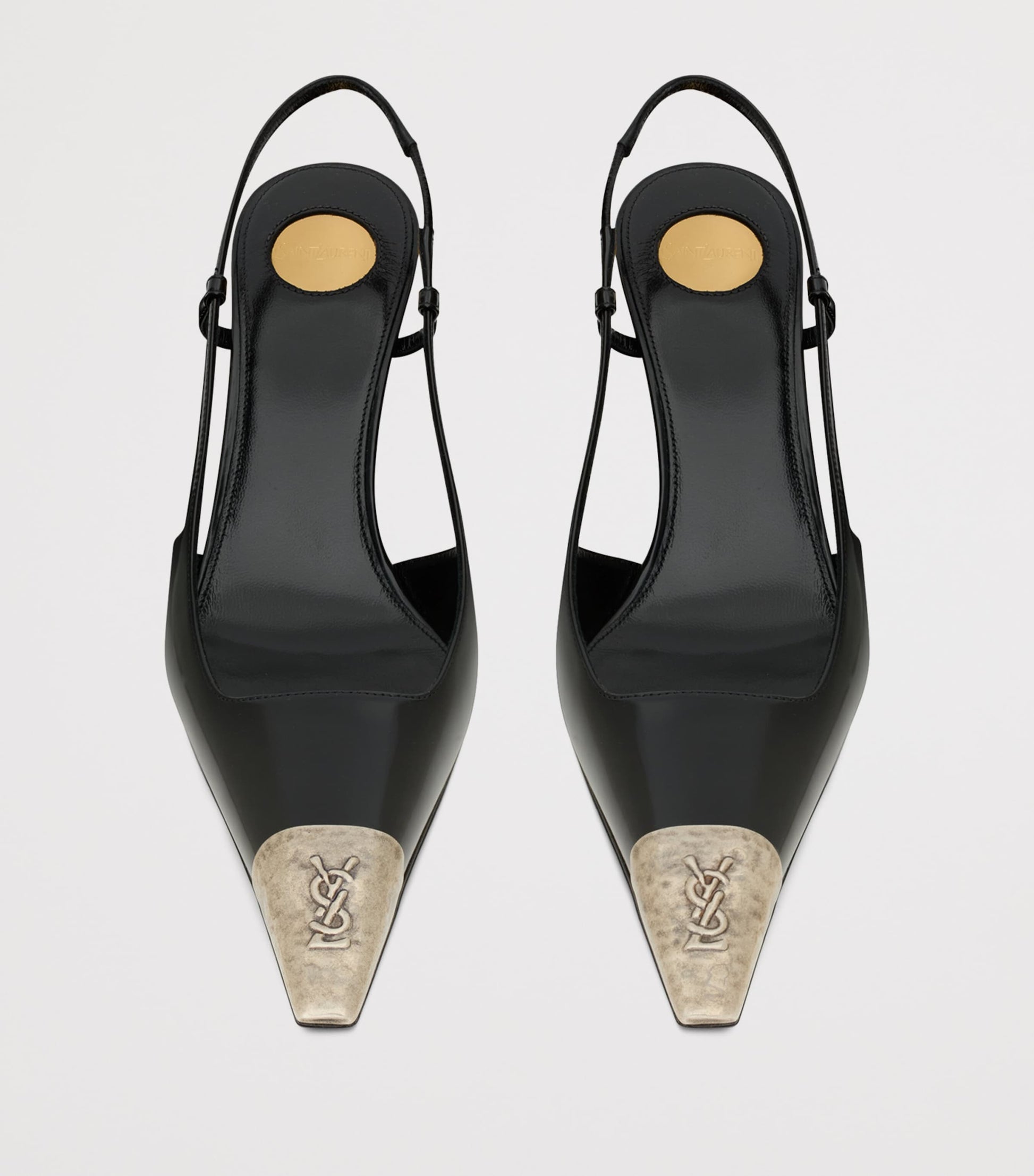 Saint Laurent Leather Jeanne Slingback Pumps 75