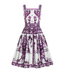 Dolce & Gabbana Multi Cotton Majolica Print Mini Dress