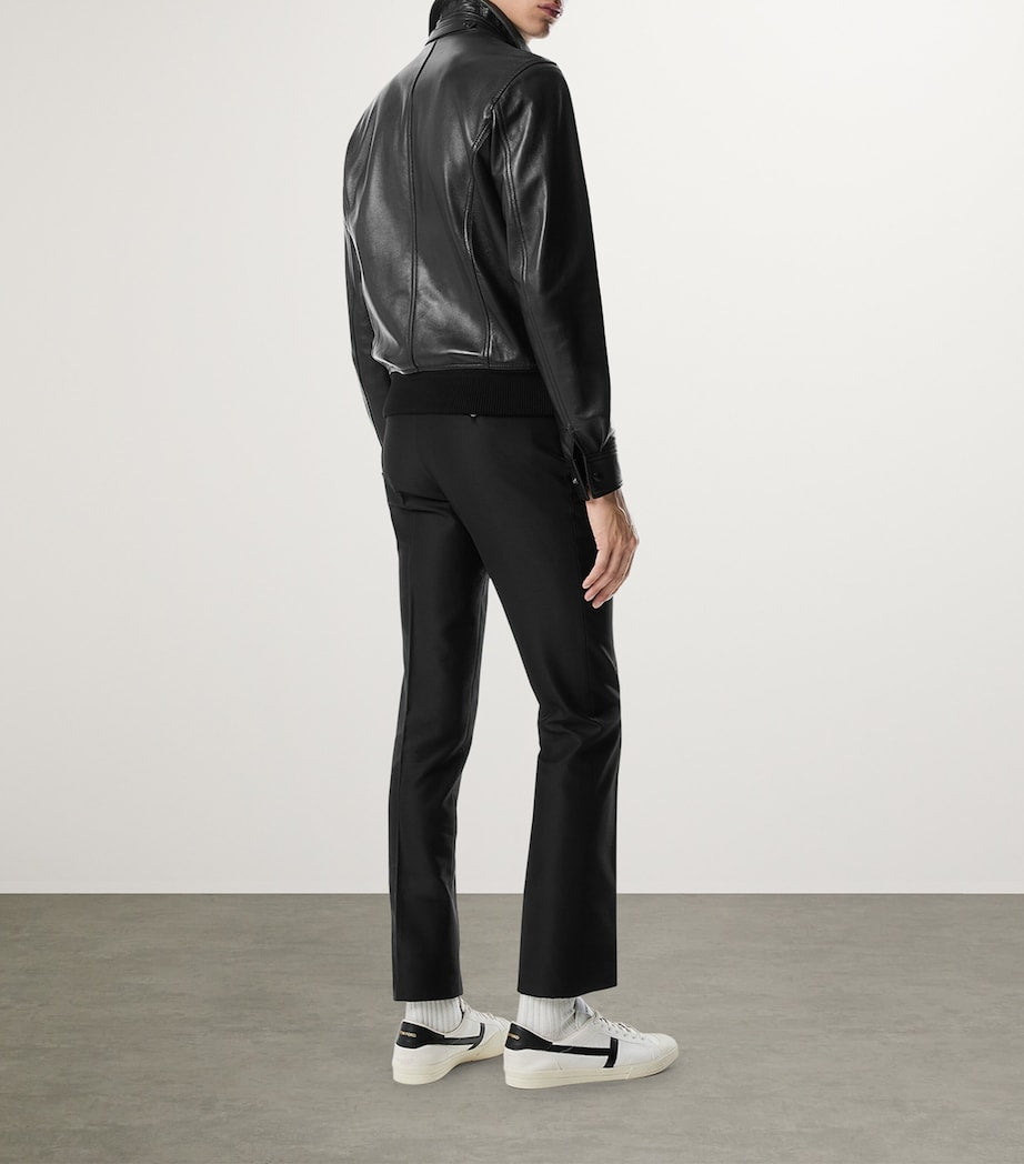 TOM FORD Black Grained Nappa Leather Jacket