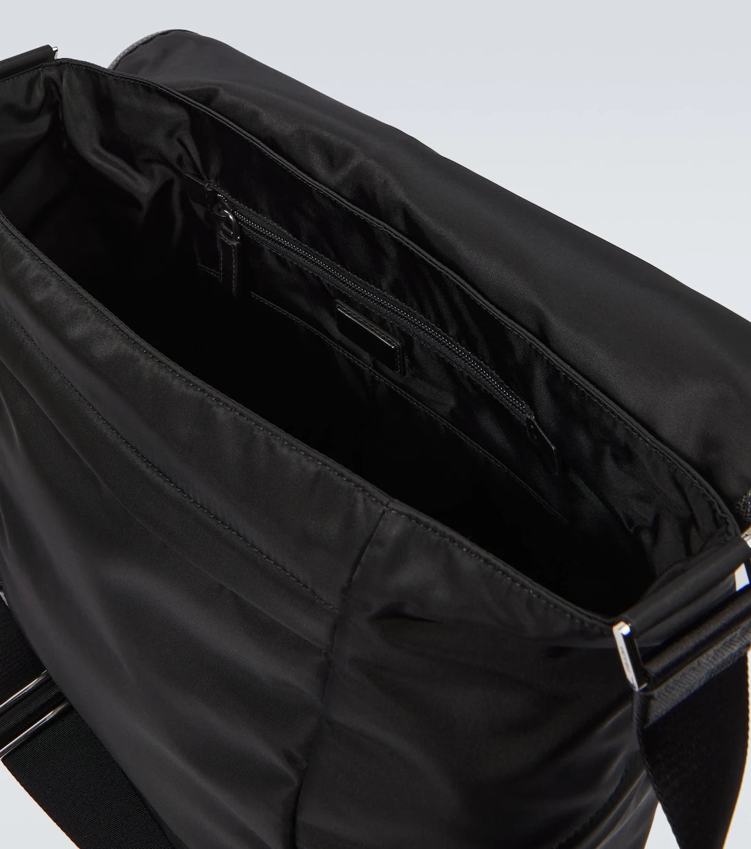 Prada - Leather-trimmed Re-Nylon messenger bag