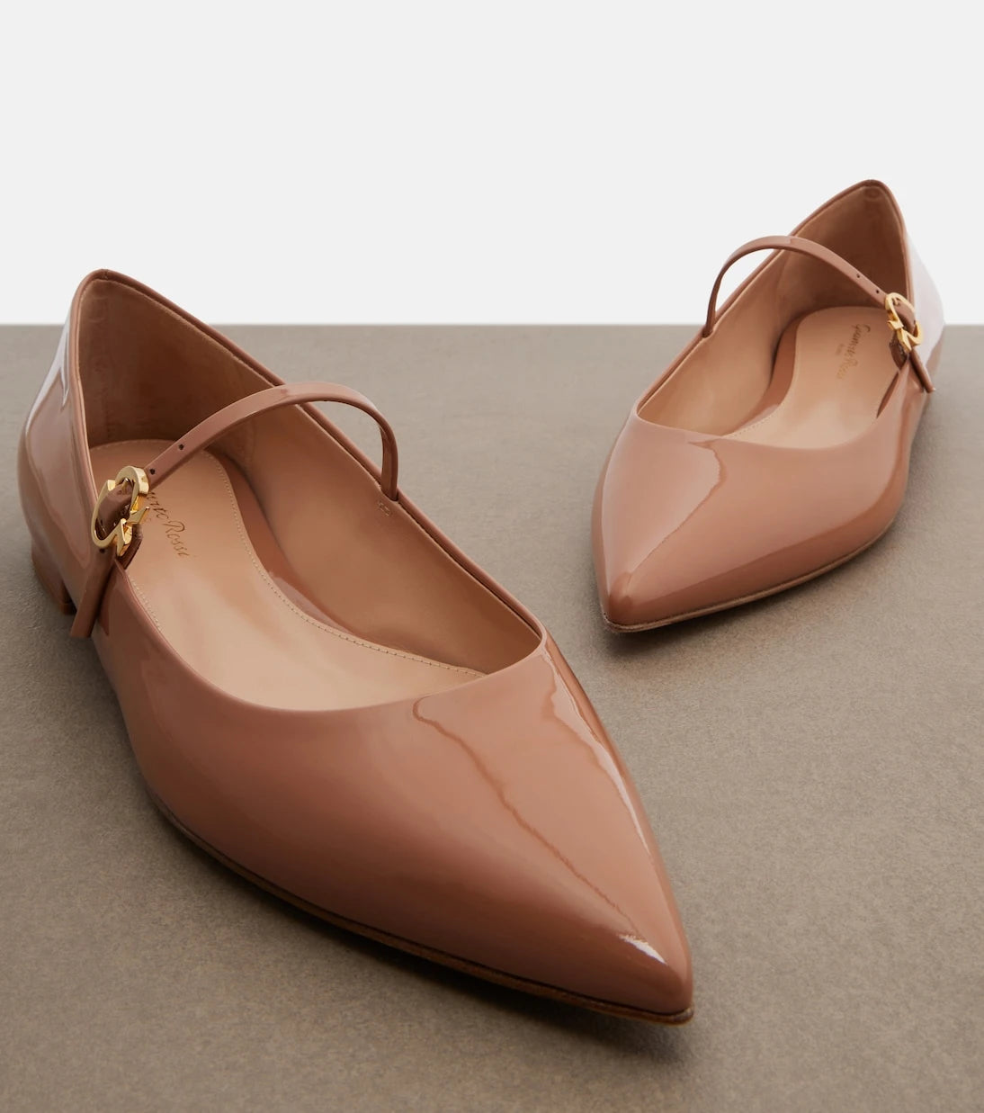 Gianvito Rossi - Patent leather Mary Jane flats