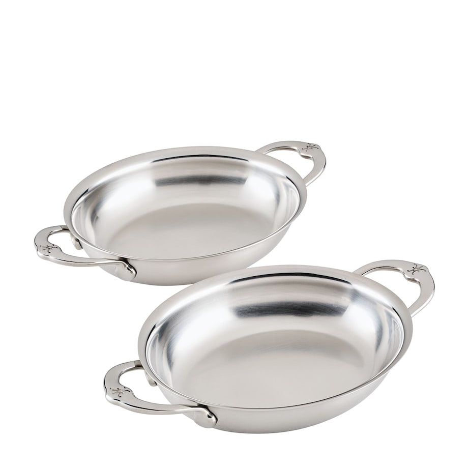 Stainless Steel Oval Au Gratin Dish (Set of 2)