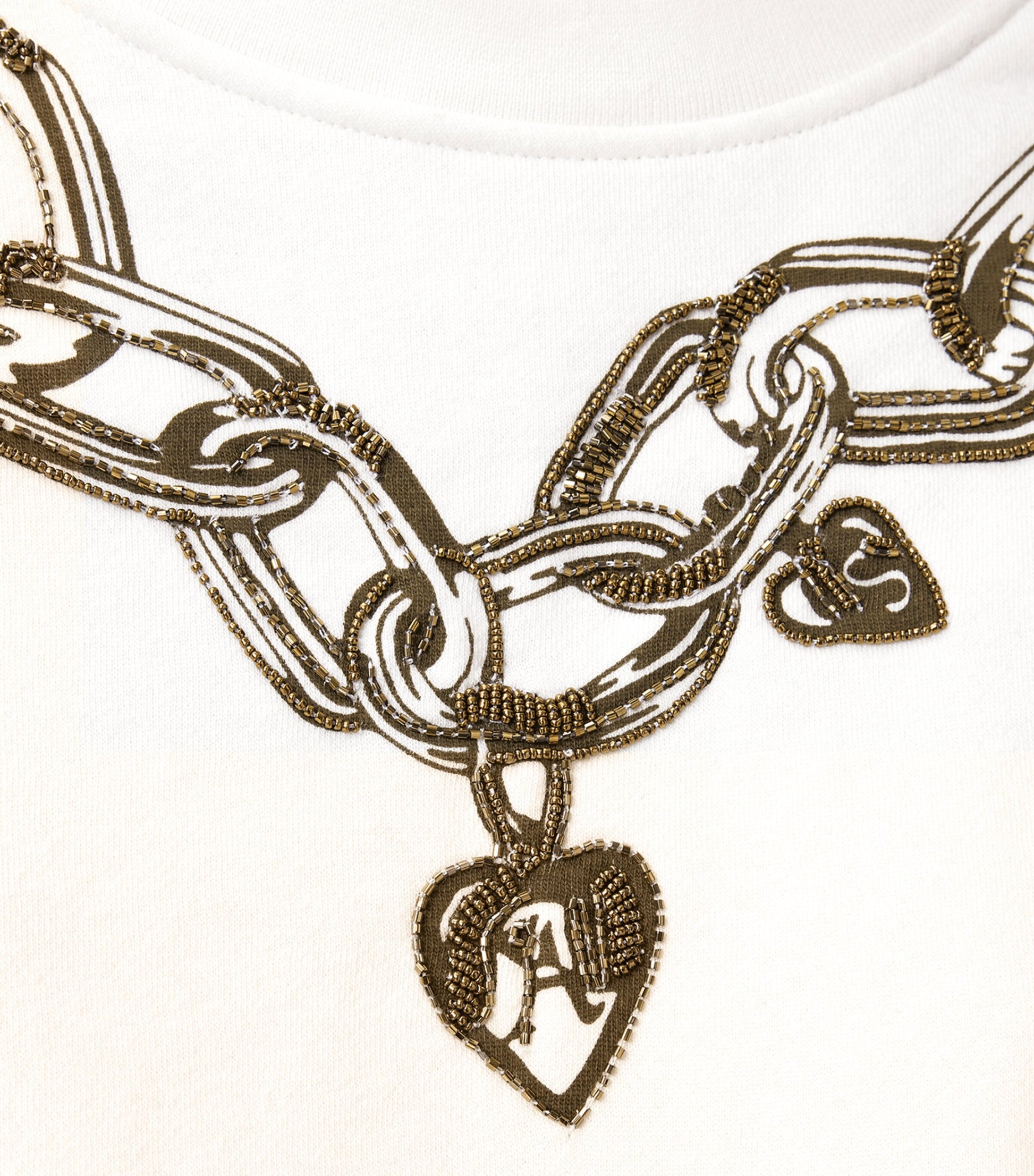 Cotton-Blend Drip Separo Sweatshirt OPTIC WHITE