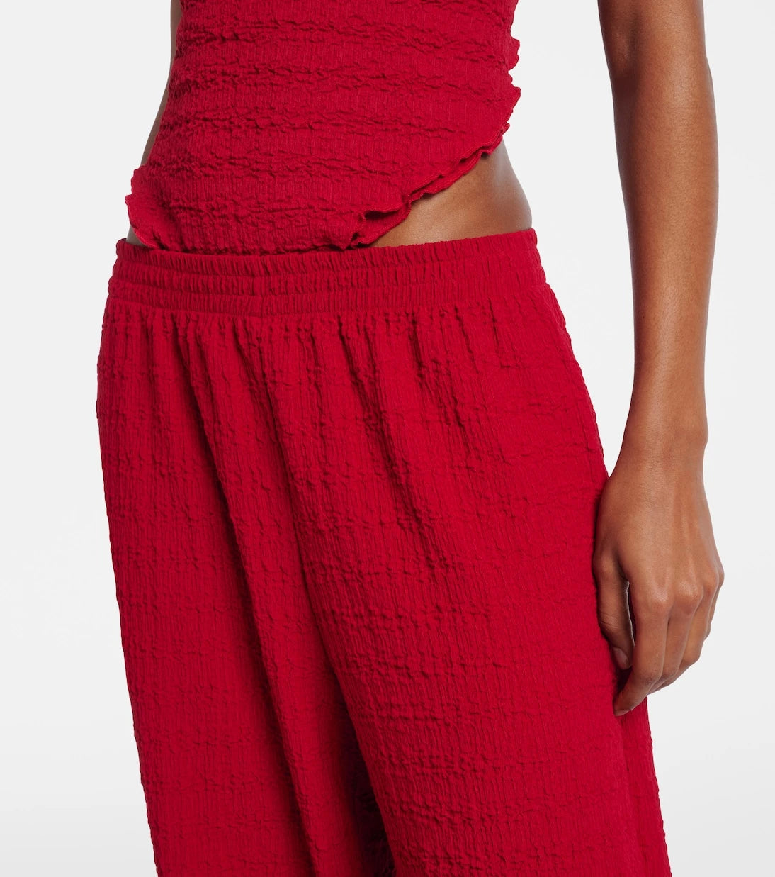 Jade Swim - Mika seersucker wide-leg pants