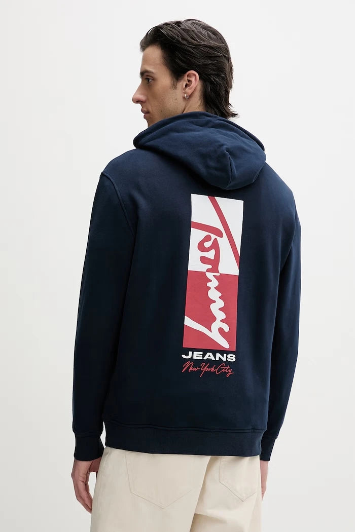 Tommy Jeans суичър с качулка мъжки от памук