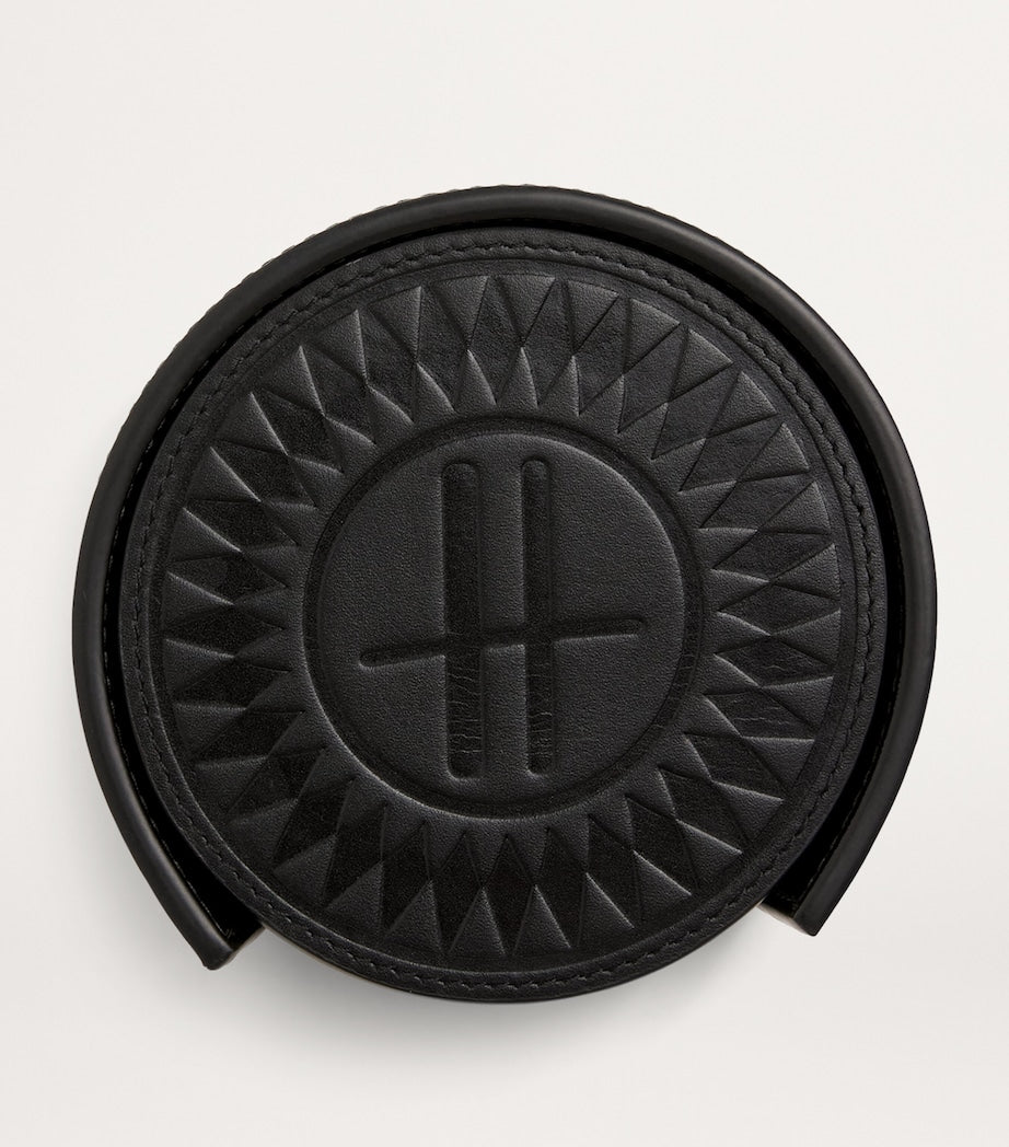 Leather Logo Coasters (Set of 6)